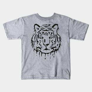 Tiger - Tijger - Zwart Kids T-Shirt